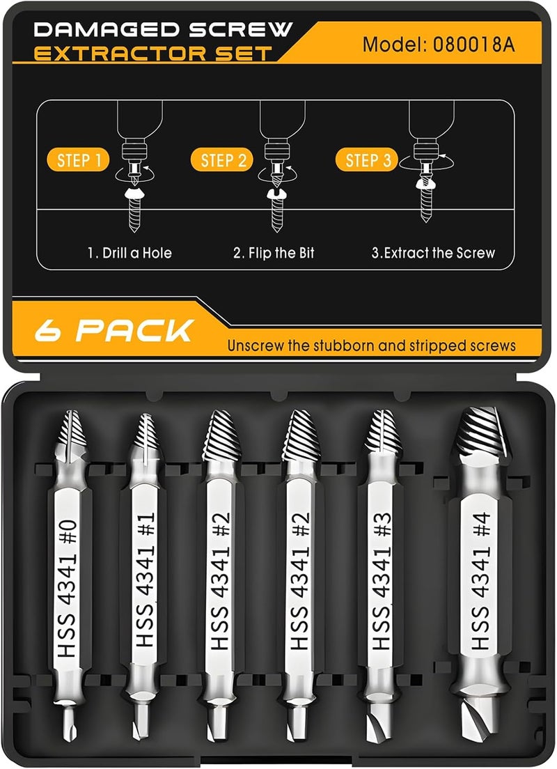 KUSONKEY Valentines Day Gifts for Him,Damaged Screw Extractor Set Gift for Men,Stripped Screws Nuts & Bolts Drill Bit Tools for Broken or Stubborn Screws Removal,Stocking Stuffers for Him - Image 1